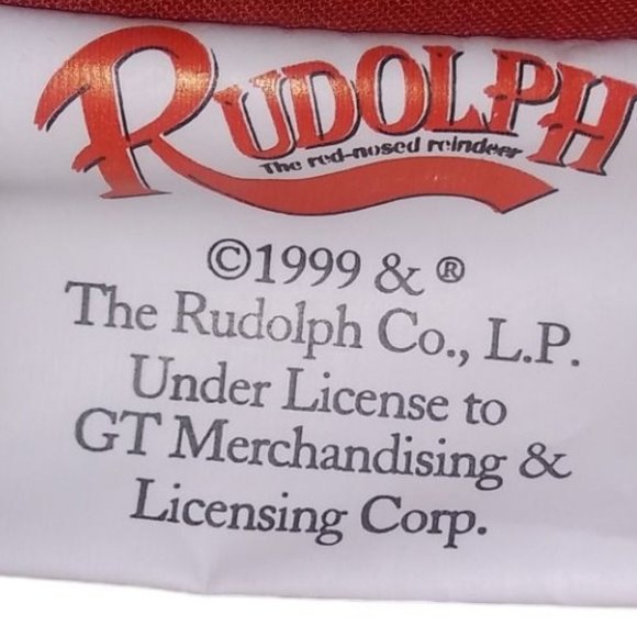 VTG Rudolph Holiday Stocking Rudolph the Red Nosed Reindeer 1999 Hanging Stockin - Picture 5 of 8